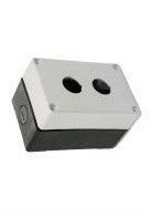 HJ9-2 Buton Kutusu Gri-Siyah 22mm İkili