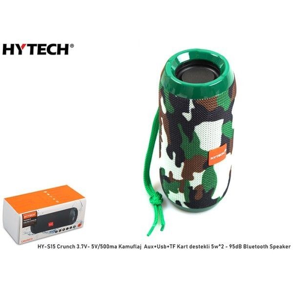 Hytech HY-S15 Crunch Kamuflaj Bluetooth Hoparlör