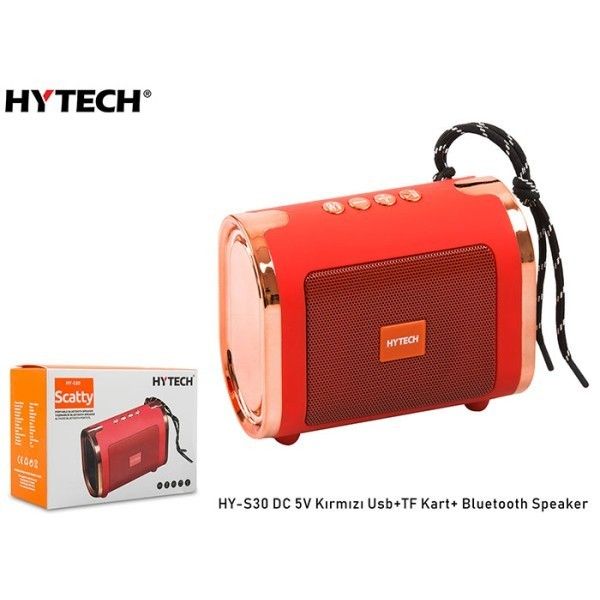 Hytech HY-S30 3W Bluetooth Hoparlör Kırmızı