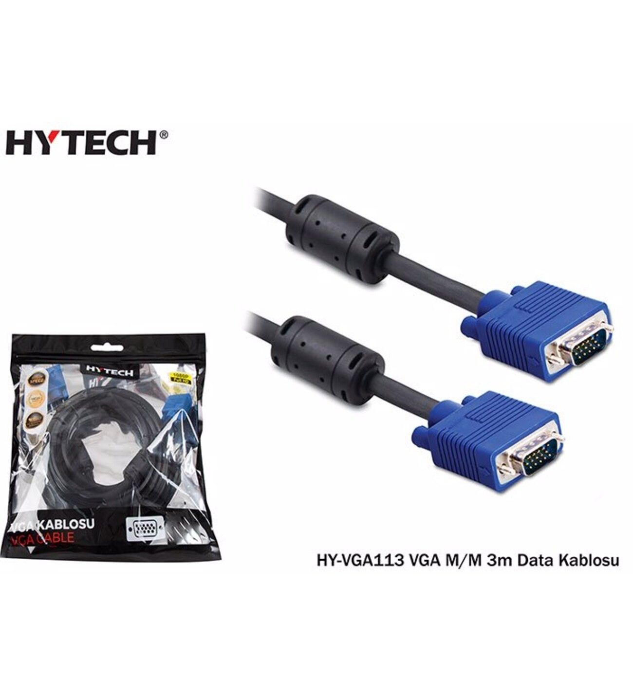 Hytech HY-VGA113 3m. Vga Kablo