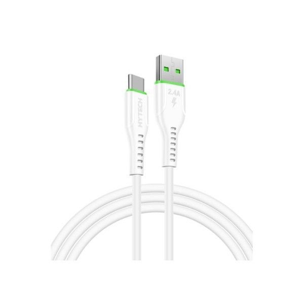 Hytech HY-X105 1m 2A Type-C Beyaz Şarj Kablosu