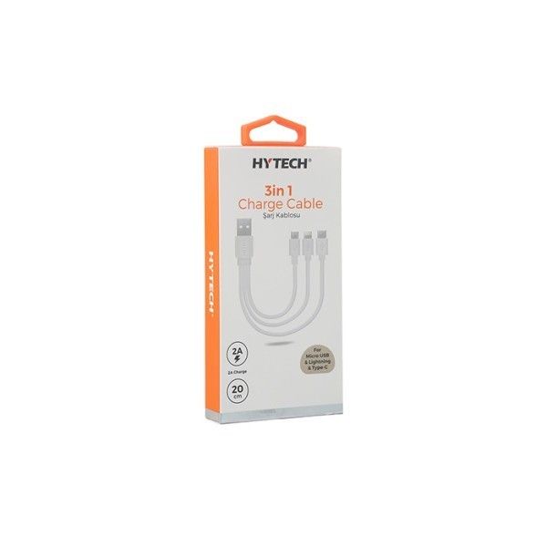 Hytech HY-X116 Beyaz Type-C+Lightning+Micro Şarj