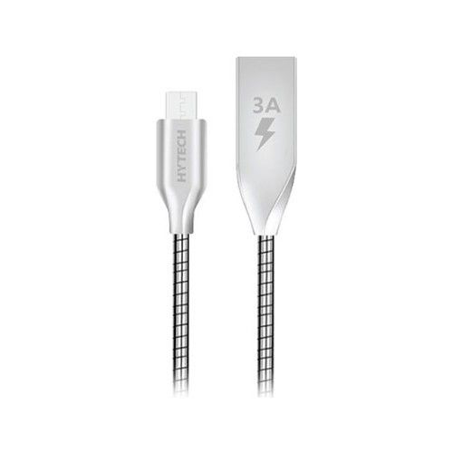 Hytech HY-X120 1m 3A M.Silver MicroUSB Data+Şarj