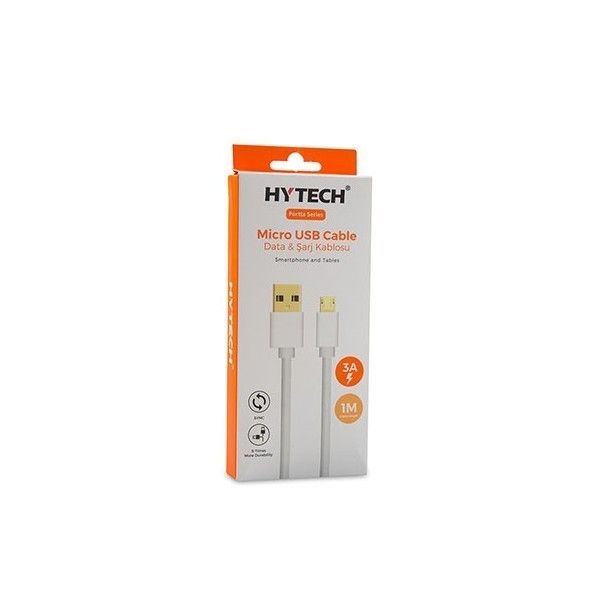 Hytech HY-X200 PORTTA 1m 3A Micro Usb Şarj Kablosu