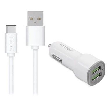 Hytech HY-X46 Type-C 3.4A Beyaz Araç Şarj Cihazı