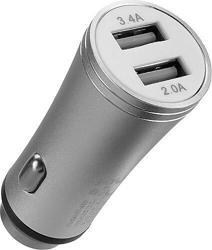 Hytech HY-X60 3.4A 2xUsb Gümüş Araç Şarj Cihazı
