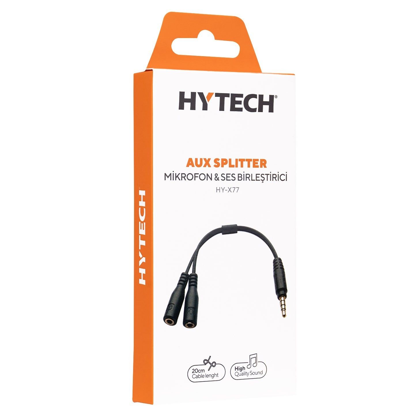 Hytech HY-X77 Audio-Mic to 3.5mm 0.15m Kul. Çeviri