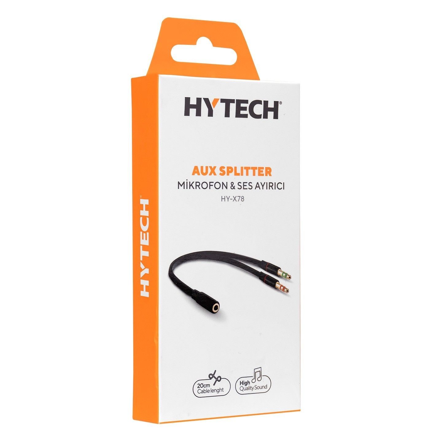 Hytech HY-X78 Audio-Mic to 3.5mm 0.15m Kul. Çeviri