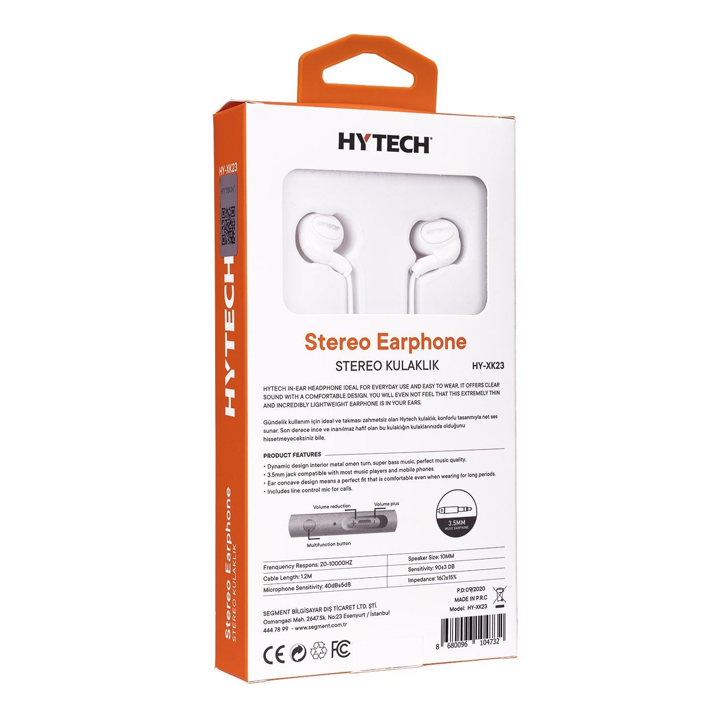 Hytech HY-XK23 Beyaz Mikrofonlu Kulakiçi Kulaklık