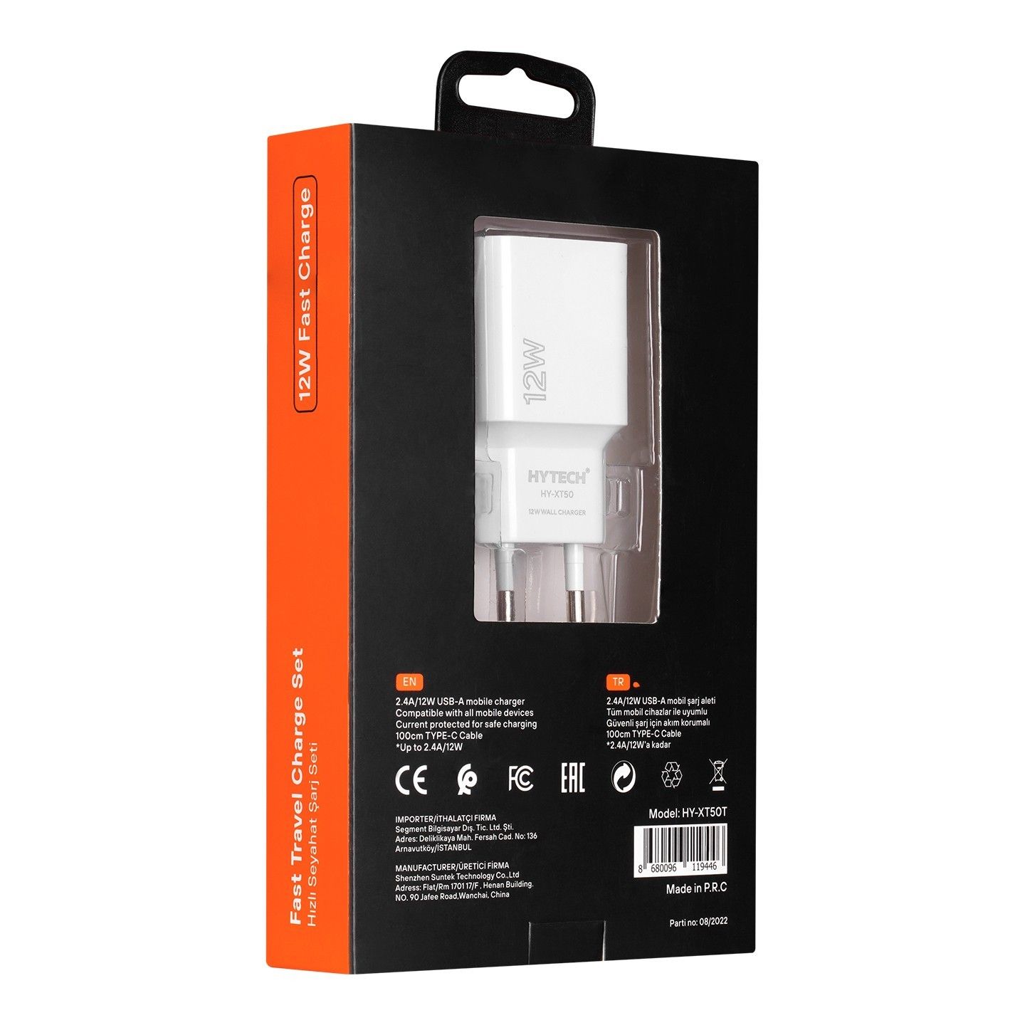 Hytech HY-XT50T 12W 5V 2.4A Type-C Şarj Cihazı