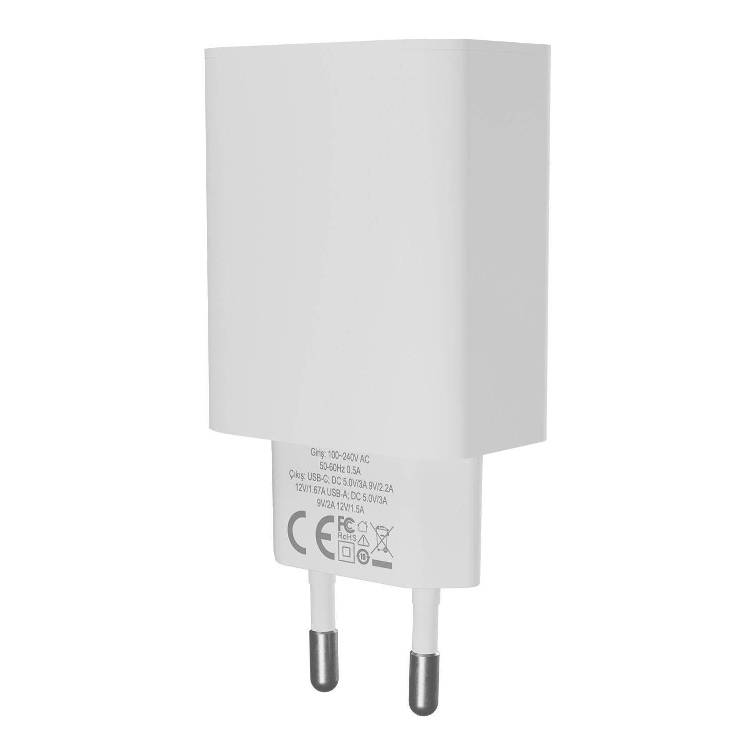 Hytech HY-XT75 20W PD+QC 3.0 Hızlı Şarj Adaptörü