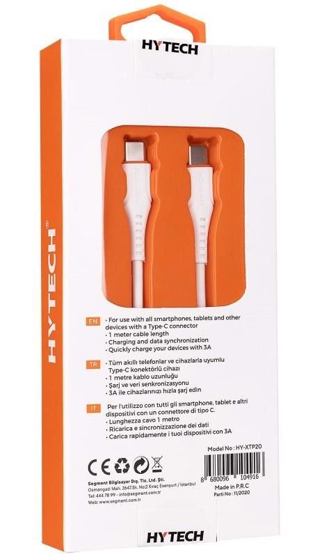 Hytech HY-XTP20 1m 3A Type-C Data+Şarj Kablosu