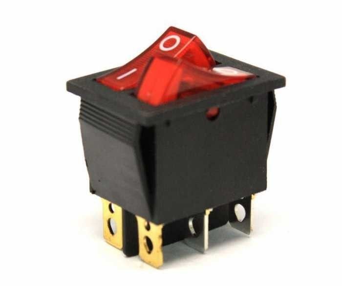 IC101 2 li Işıklı Soba Anahtarı On-Off 6P