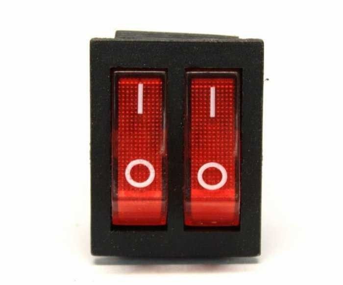 IC101 2 li Işıklı Soba Anahtarı On-Off 6P