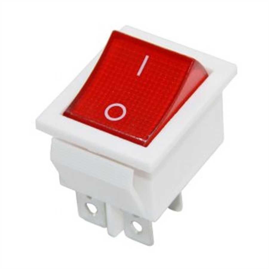 IC104B Geniş Işıklı Anahtar ON-OFF 4P Beyaz Kasa