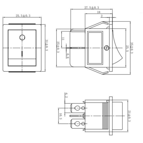 IC104W Geniş Işıklı Anahtar Körüklü ON-OFF 4P Yeşi