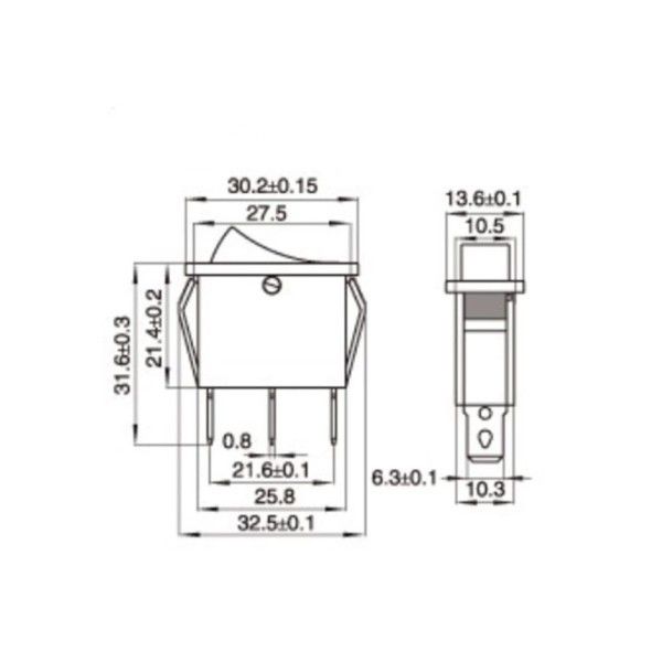 IC114 Dar Işıksız Anahtar ON-OFF 2P Siyah