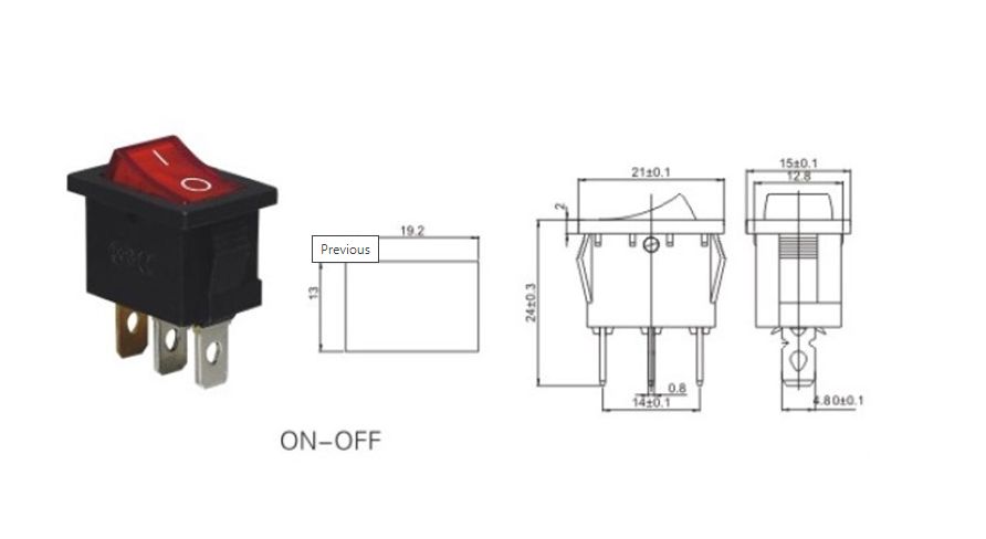 IC118-0 Mini Işıklı Anahtar 3P