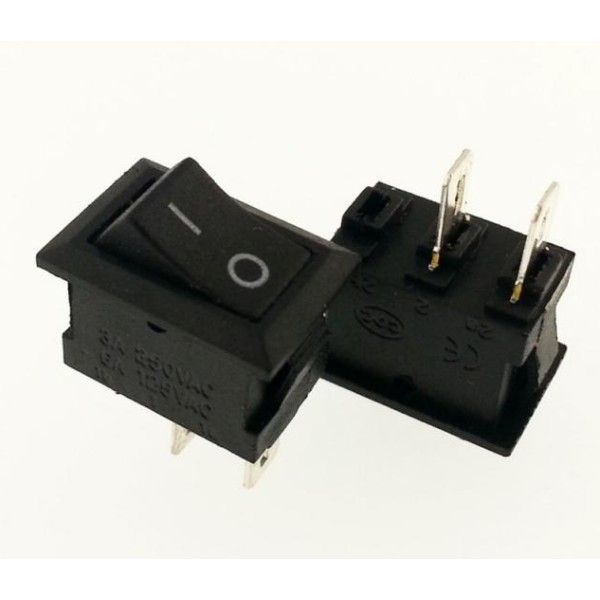 IC125B Mini Işıksız Anahtar ON-OFF 2P Siyah