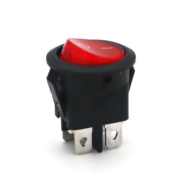 IC131-4 Yuvarlak Işıklı Anahtar 220V 4P Kırmızı