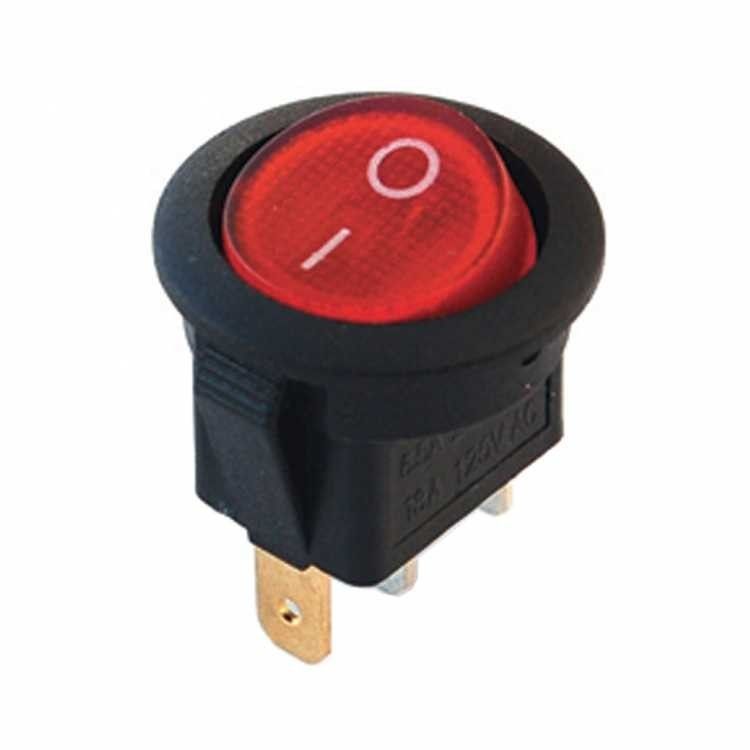 IC132 Yuvarlak Kırmızı Ledli Anahtar 3P