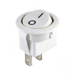 IC133A Yuvarlak Işıksız Anahtar ON-OFF 2P Beyaz