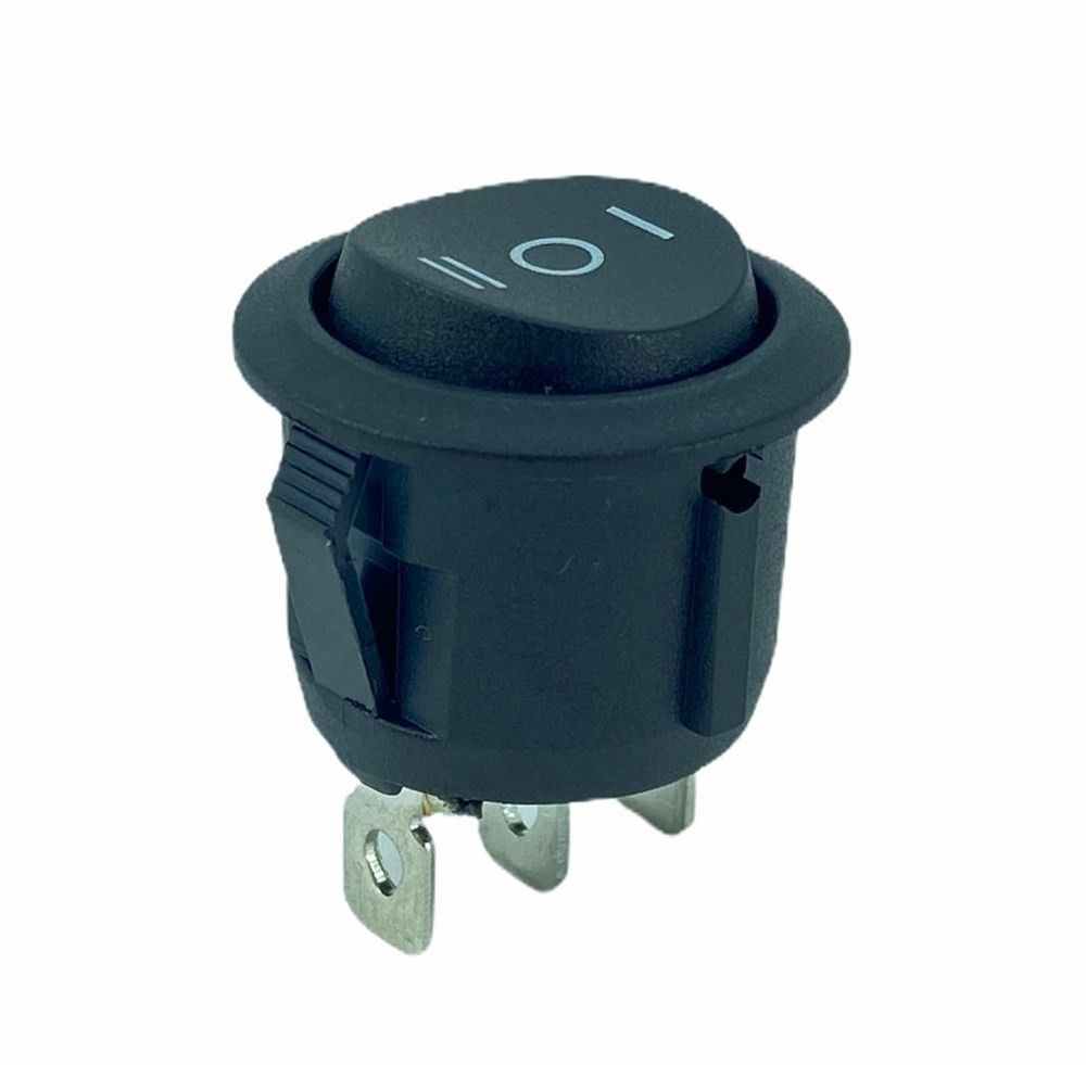 IC134-2 Yuvarlak Işıksız Anahtar ON-OFF-ON Yaylı