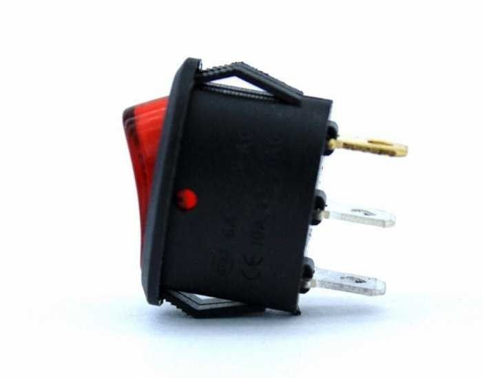 IC134B Oval Işıklı Kırmızı 0/1 Anahtar