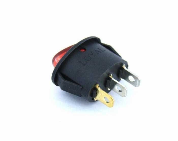 IC134B Oval Işıklı Kırmızı 0/1 Anahtar