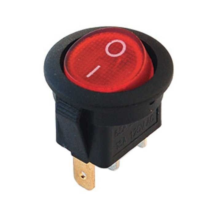 IC134D Yuvarlak Işıklı Anahtar Mini 20x18mm 3Pin