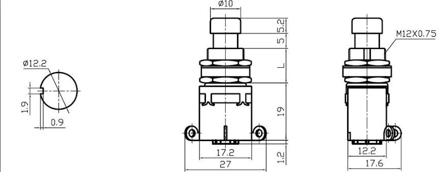 IC148J-3 Pedal Switch Kalıcılı 3P