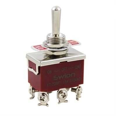 IC159 Toggle Switch 6P Yaylı ON-OFF-(ON) 12mm
