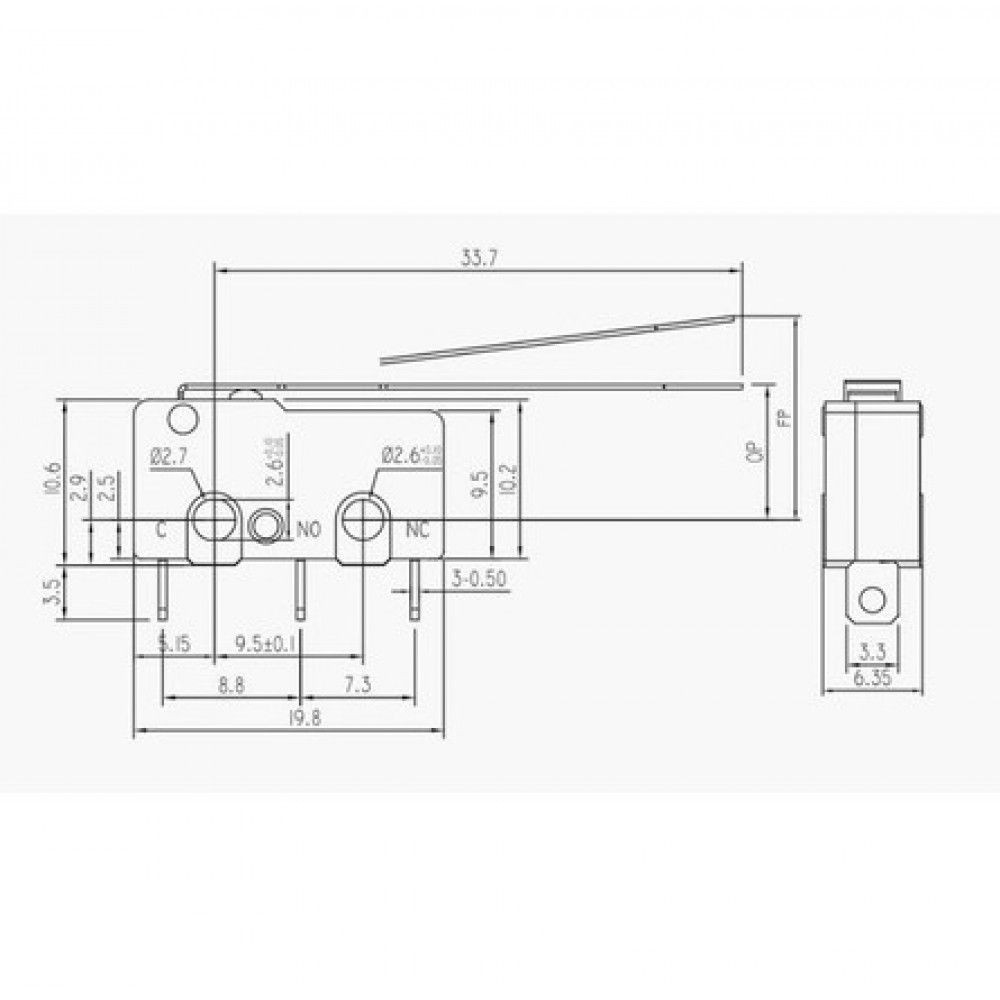 IC163-1 Micro Switch IP65 Su Geçirmez Lehim Bacak
