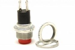 IC179  Kırmızı 10x24mm Mini Push Buton