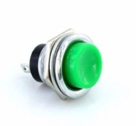 IC180 BTN-03 Yeşil 11x24mm Metal Push Buton Yuvar