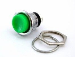 IC180 BTN-03 Yeşil 11x24mm Metal Push Buton Yuvar