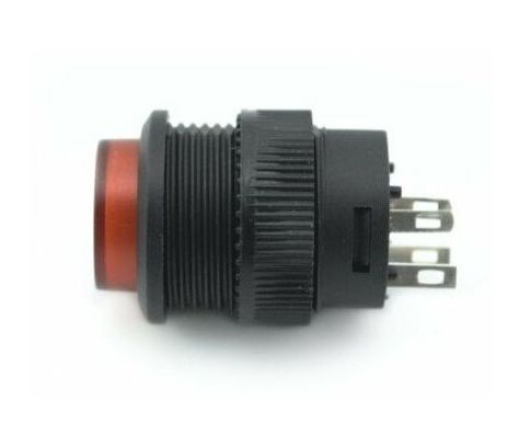 IC180B Işıklı Buton Yaylı 16mm. Kırmızı