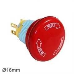 IC180D-33 16mm Bas Çevir Acil Stop Butonu 2NC 33mm