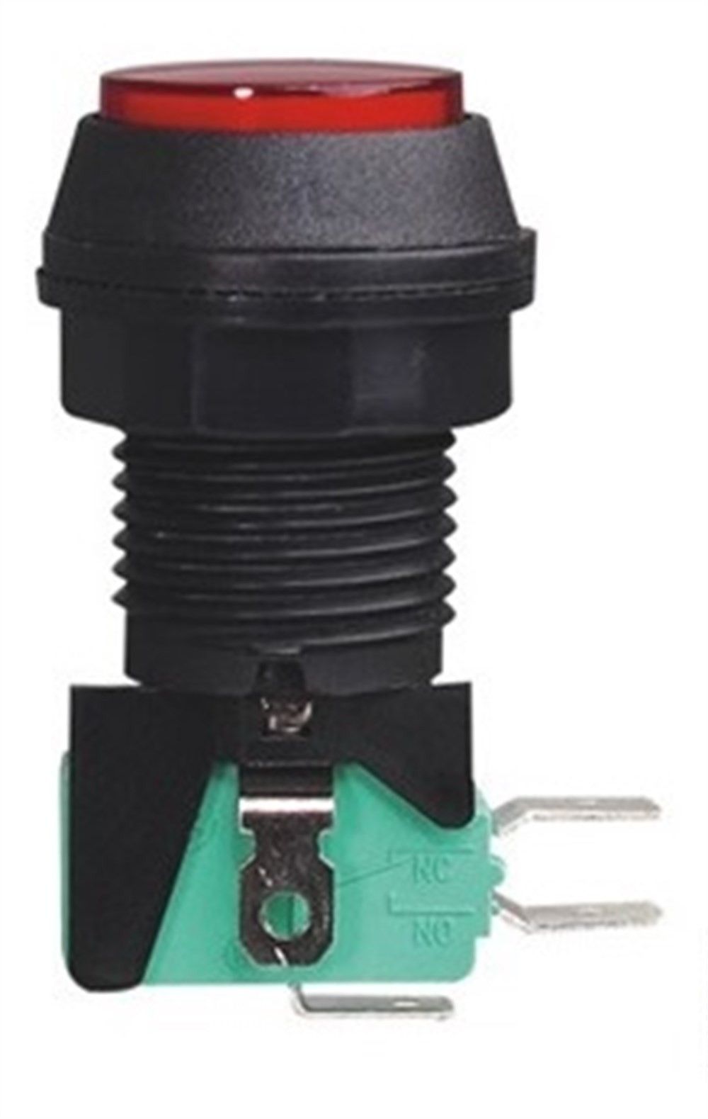 IC180J Atari Buton 24mm 12V Led 44mm Kafa Kırmızı
