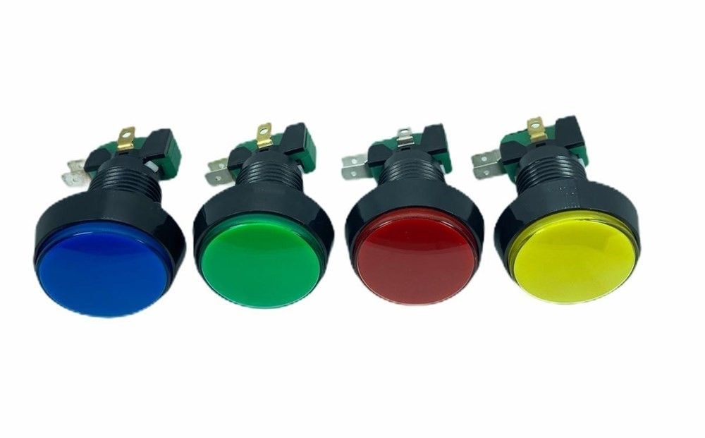 IC180J Atari Buton 24mm 12V Led 44mm Kafa Kırmızı