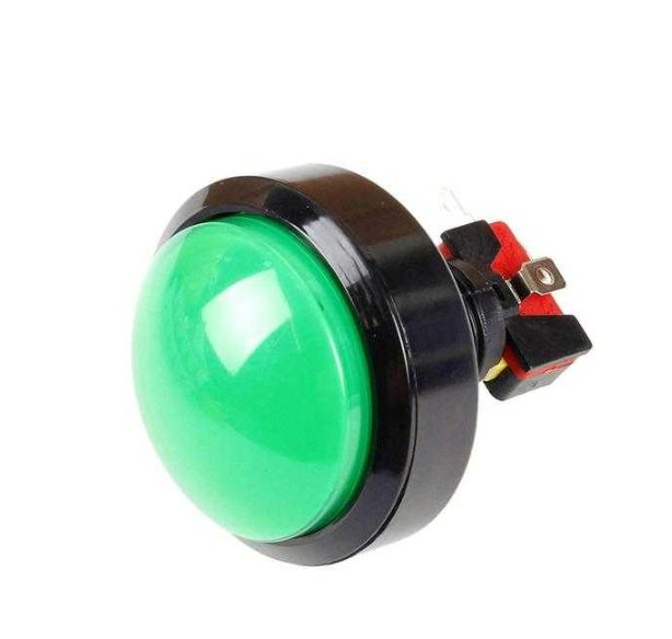 IC180J Atari Butonu 24mm 12V Led 44mm Kafa Yeşil