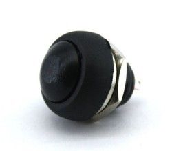 IC184 Siyah Plastik Yuvarlak Buton 17mm/22mm