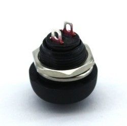 IC184 Siyah Plastik Yuvarlak Buton 17mm/22mm
