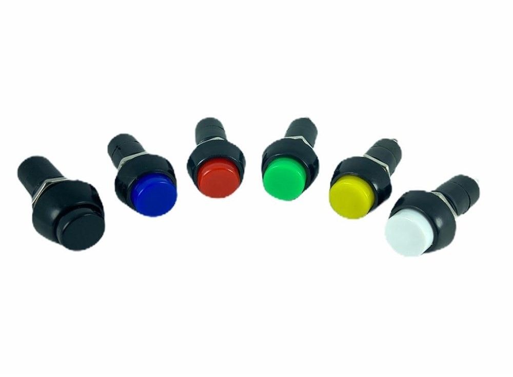 IC185 Yuvarlak Kalıcılı Push Buton Mavi 12mm