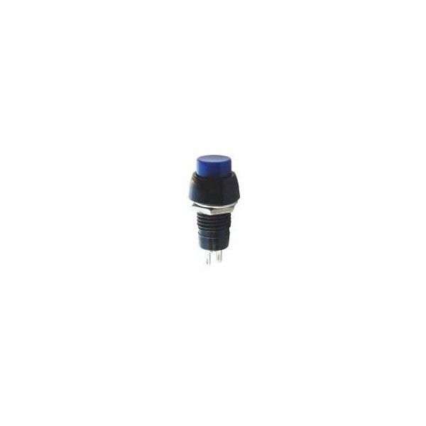 IC186 Yuvarlak Yaylı Push Buton Mavi 12mm