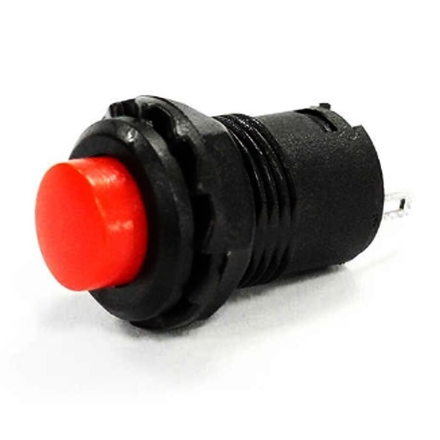 IC191C 12mm Plastik Buton Yaylı 2P Siyah