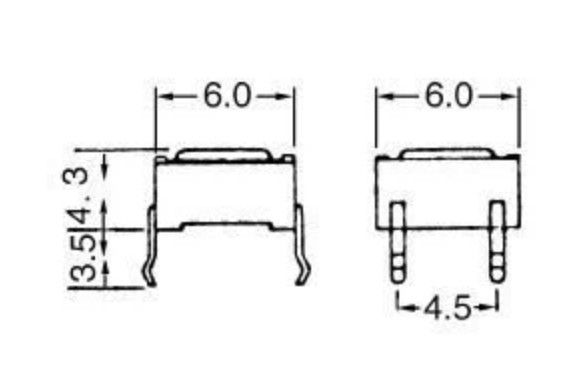 IC198 Çıt Çıt Anahtar Mini Mavi 6P Kalıcı 8x8mm
