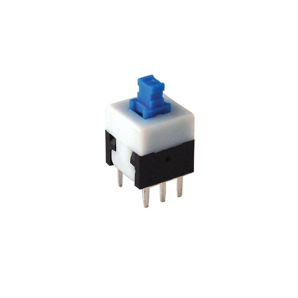 IC199 Çıt Çıt Anahtar Mini Mavi 6P Yaylı 8x8mm