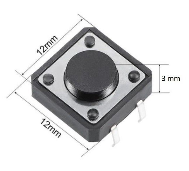 IC202 Kare Buton Büyük Tac Switch 12x12x3mm