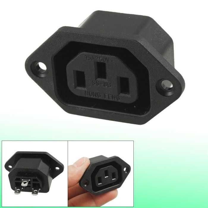 IC212A 3 Pin Power Dişi Şase Monteli Soket